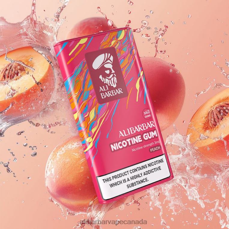 Alibarbar Nicotine Gum Peach JV2DX102 - Alibarbar Vape Nicotine Content