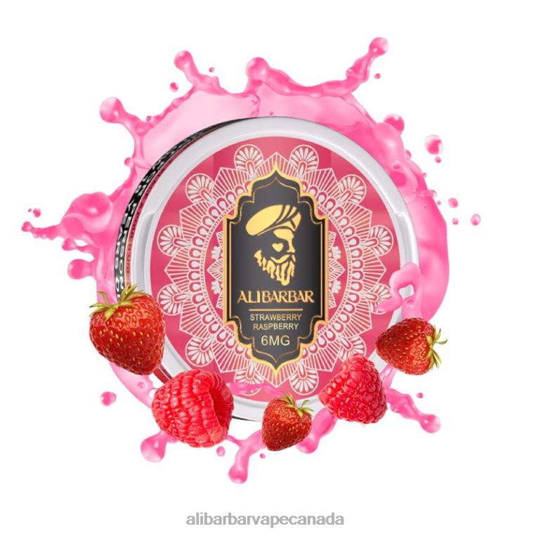 Alibarbar Nicotine Pouches Strawberry Raspberry JV2DX92 - Alibarbar Vape Flavours
