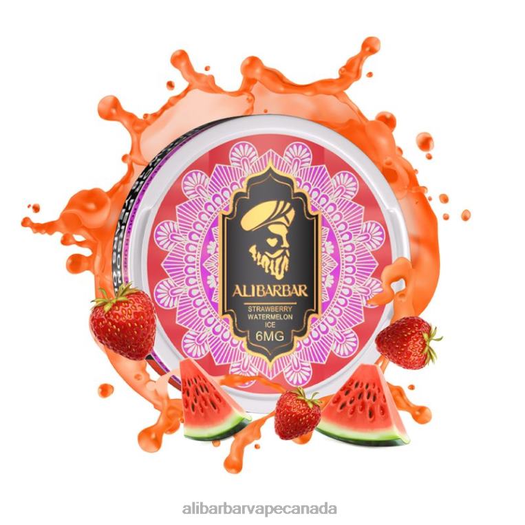 Alibarbar Nicotine Pouches Strawberry Watermelon Ice JV2DX93 - Alibarbar Vape Review